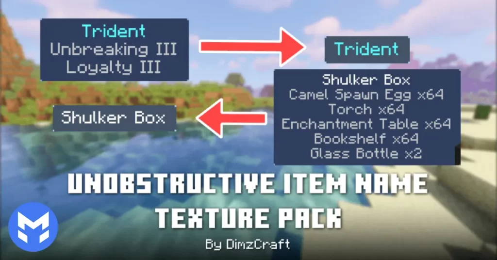 تصویر تکسچر Unobstructive Item Name ماینکرفت بدراک