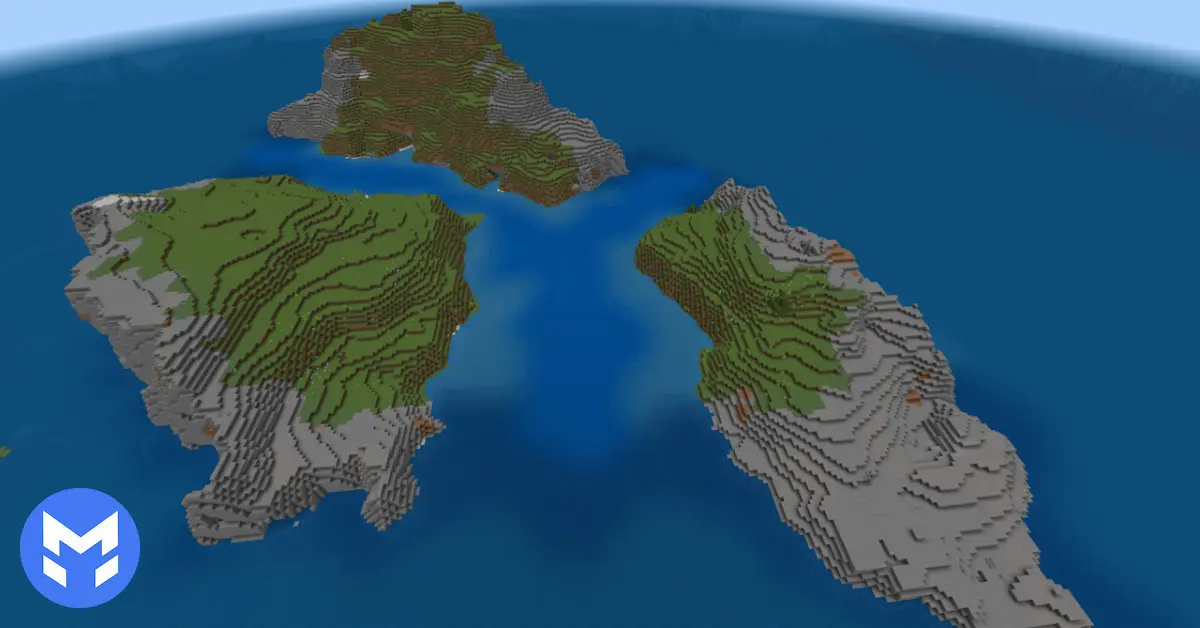 تصویر جزیره‌ بقای سه‌ صخره ماینکرفت