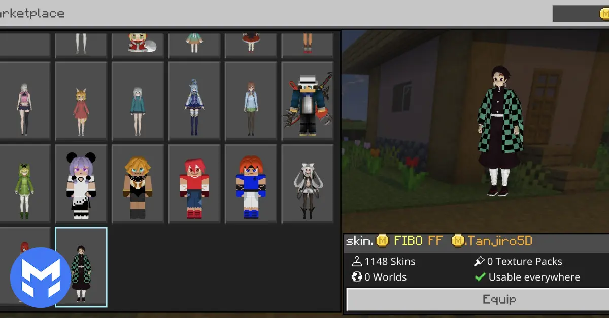 تصویر اسکین 5D انیمه ماینکرفت