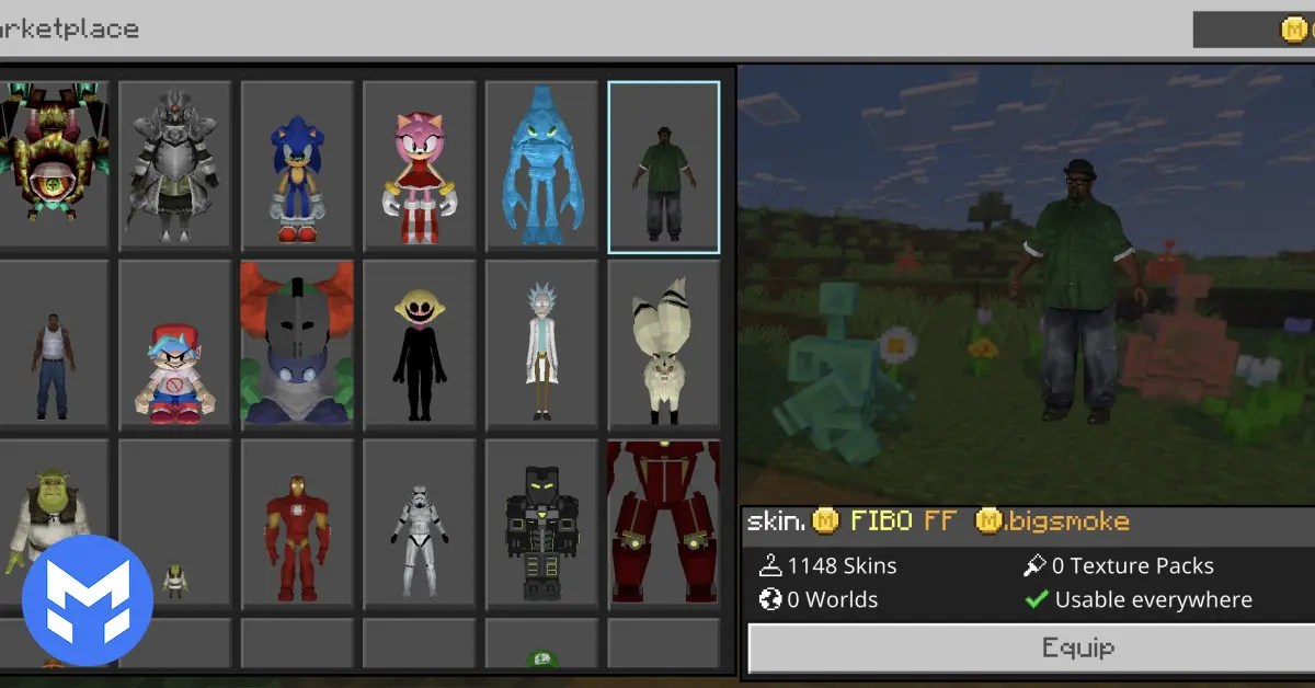 تصویر اسکین پک 4d ماینکرفت 1.21.124