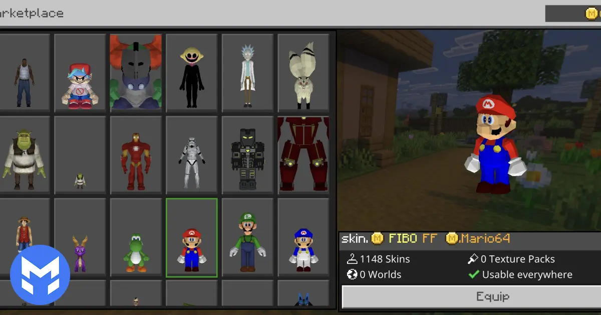 تصویر اسکین پک 4d ماینکرفت 1.21.124