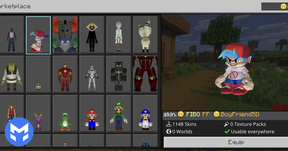 تصویر اسکین پک 4d ماینکرفت 1.21.124