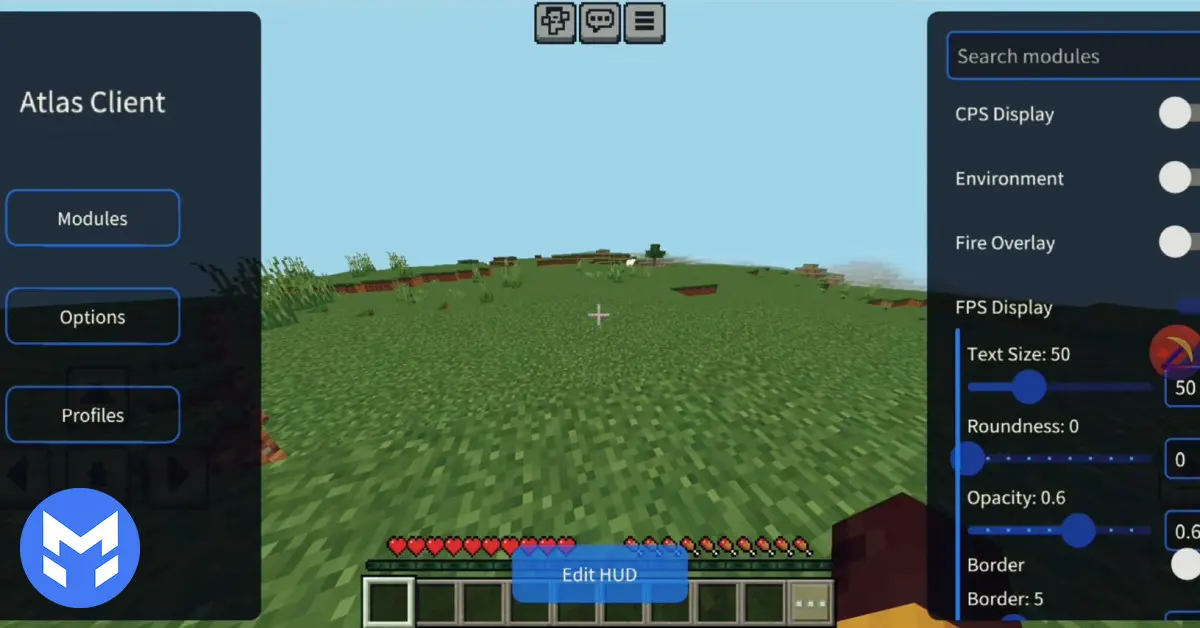 تصویر اطلس کلاینت ماینکرفت بدراک