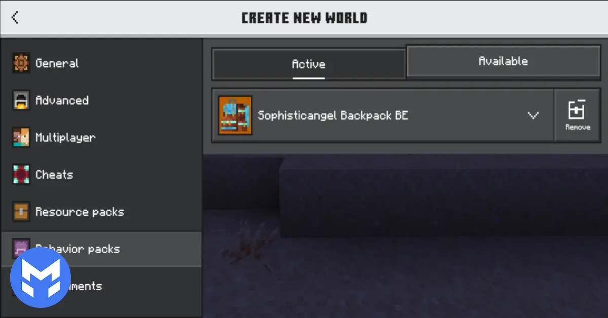 تصویر منو Create new world در ماینکرفت