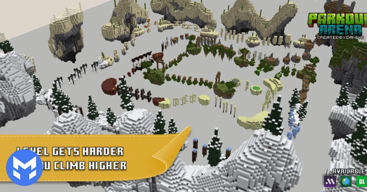 تصویر مپ Parkour Arena ماینکرفت بدراک