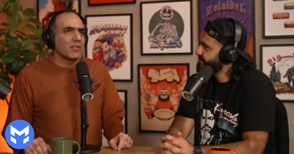 تصویر مهدی صدقدار و ایمان دستپاک در پادکست دگم نباش