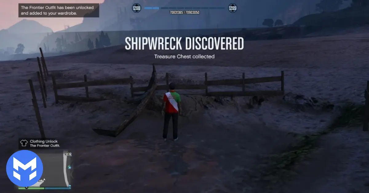 جمع آوردی آیتم جمع‌کردنی کشتی‌های غرق‌شده (Shipwrecks)